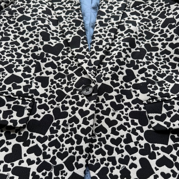 Zadig & Voltaire Viking Heart Blazer Jacket Black Beige Size 34 - Picture 6 of 14